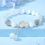 月光石+銀 招財天祿貔貅神獸女士手鏈：圖片 3