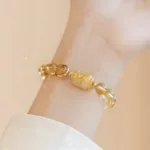 發財金晶 招財好運貔貅女士手鏈 黃發晶水晶手串：圖片 3