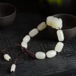 白玉納財貔貅 男士女士同款招財貔貅手鏈：圖片 5