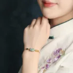 碧玉青心 玉製發財貔貅女士手鏈：圖片 3