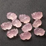 粉水晶小豬貔貅招財手鏈 女士貔貅手串：圖片 9